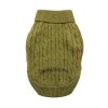 Combed Cotton Cable Knit Dog Sweater