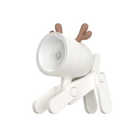 Mini Cute Animal Pet Dog&deer Designer Led Night Light Table Lamp Kids Toys Gifts For Christmas; soft Light For The Baby Room (Color: Beige)