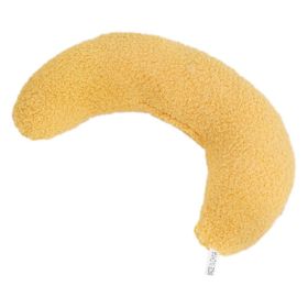 Soft Fluffy U-shaped Stuffed Pillow for Small Dog Cat Kitten Puppy Neck Pillow (Color: Yellow)