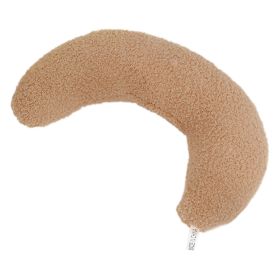 Soft Fluffy U-shaped Stuffed Pillow for Small Dog Cat Kitten Puppy Neck Pillow (Color: Brown)