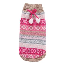 Christmas Sweet Baby Cat and Baby Dog Hair Ball Warm Knit (Type: PinkXXL)