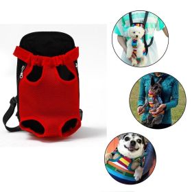 Mesh Pet Dog Carrier Backpack Breathable Camouflage Outdoor Travel Products Bags For Small Dog Cat Chihuahua Mesh Backpack (Color: Red)