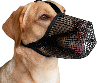 Dog Muzzle, Soft Mesh Covered Muzzles for Small Medium Large Dogs (Color: Black)