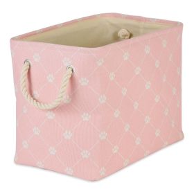 Multipurpose Pet Storage Bin Rectangle Medium with Printing (Color: Pink)