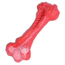 Dog Chew Toy Dog Teething Toy Dog Chew Bone with Beef Flavor Suitable for Aggressive Chewers Small Medium Large Dogs (Type: Red_L)