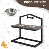 5 Heights Elevated Pet Feeder with 2 Detachable Stainless Steel Bowl