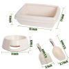 Pet Supplies Set Cat Kitten Dog Litter with Feeder Bowl and Litter Scoop