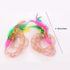 1pc Pet Cute Interactive Lace Toy With Colorful Feathers For Cat Dog Fun