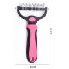 Pet Grooming Brush and Metal Comb Combo, Cat Brush Dog Brush for Shedding