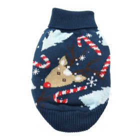 Combed Cotton Ugly Reindeer Holiday Dog Sweater (Option: XX-Small)