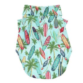 Hawaiian Camp Shirt (Option: Surfboards and PalmsSmall)