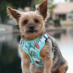 Wrap and Snap Choke Free Dog Harness by Doggie Design (Option: Surfboards and PalmsX-Small)